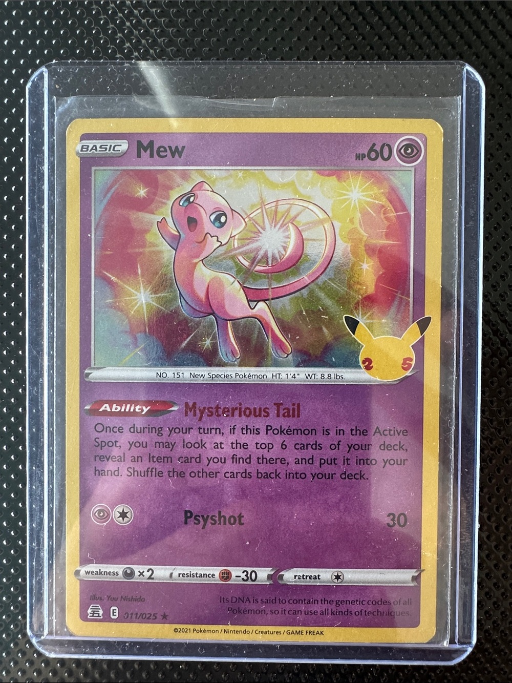 Pokemon Mew Trading Card - Pink, Yellow, Purple